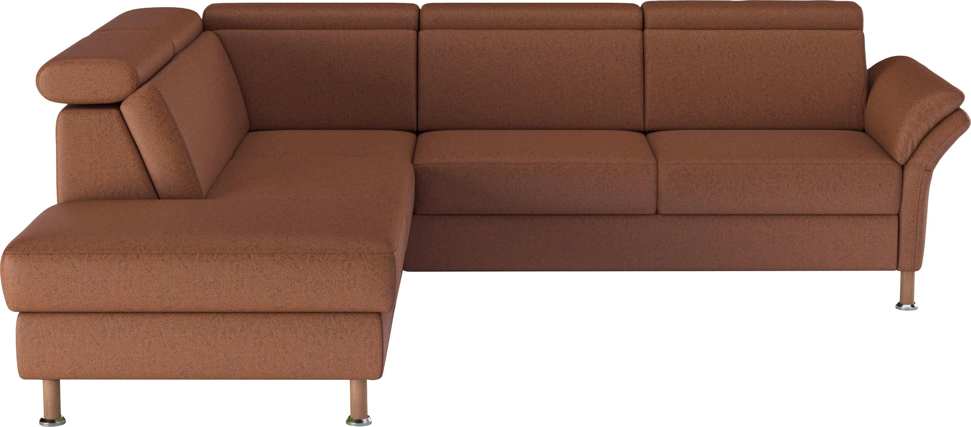 Home Affaire Ecksofa Calypso L-Form Braun mit Relaxfunktion und Bettfunktion