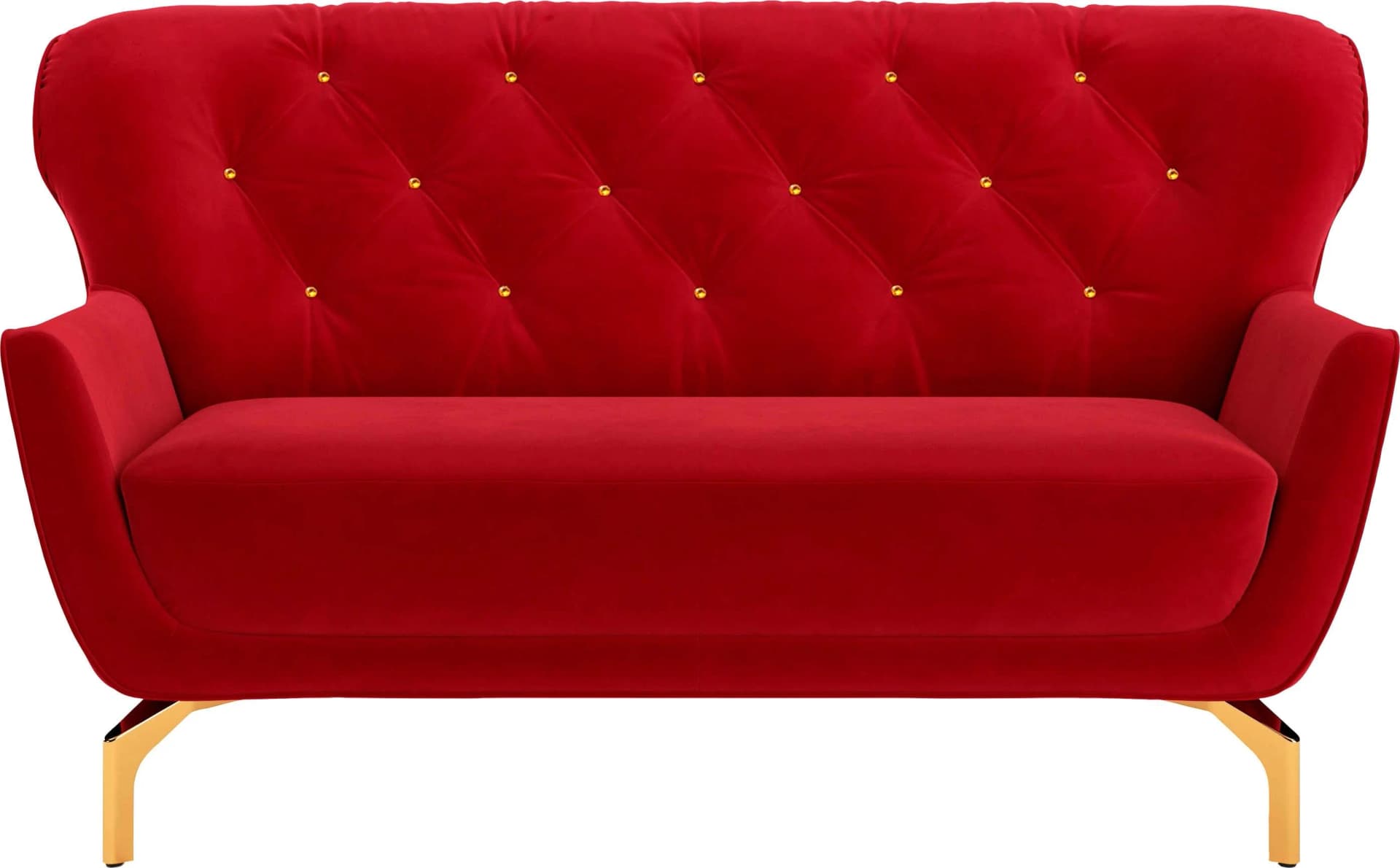 Sit & More 2-Sitzer Sofa Orient 3 Rot mit Strass-Steinen