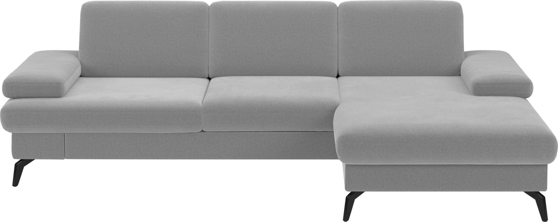 SIT & MORE Ecksofa Morris L-Form Grau mit Bettfunktion
