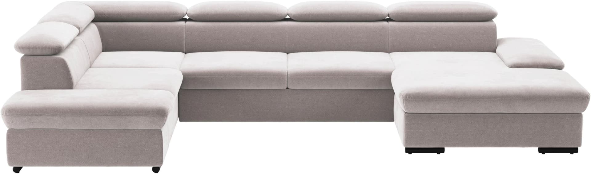 SIT & MORE Wohnlandschaft Alcudia U-Form Silber mit Verstellfunktion