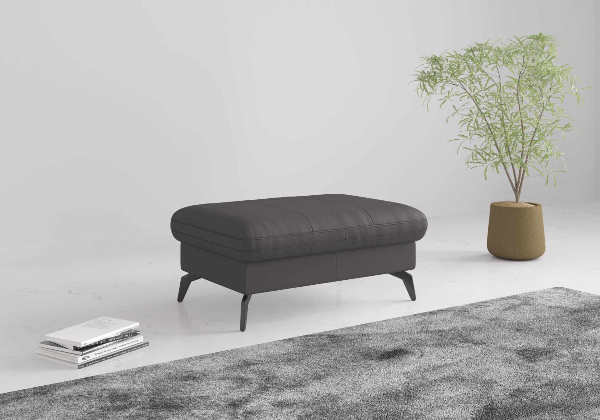 SIT & MORE Morris Polsterhocker mit Stauraum in Braun