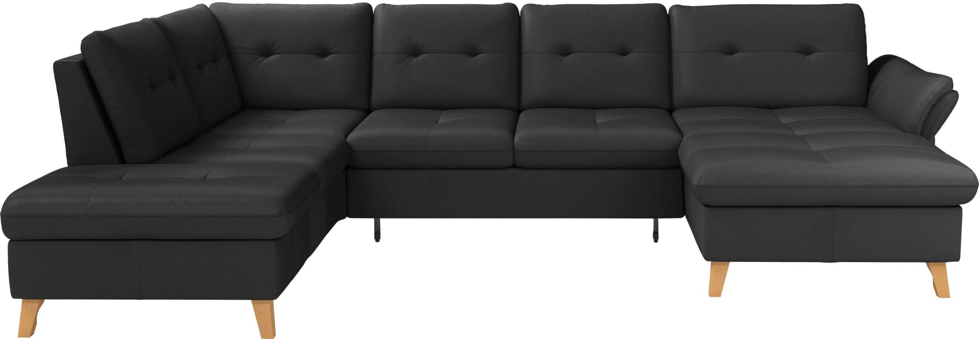 SIT & MORE Wohnlandschaft Göteborg Schwarz NaturLEDER