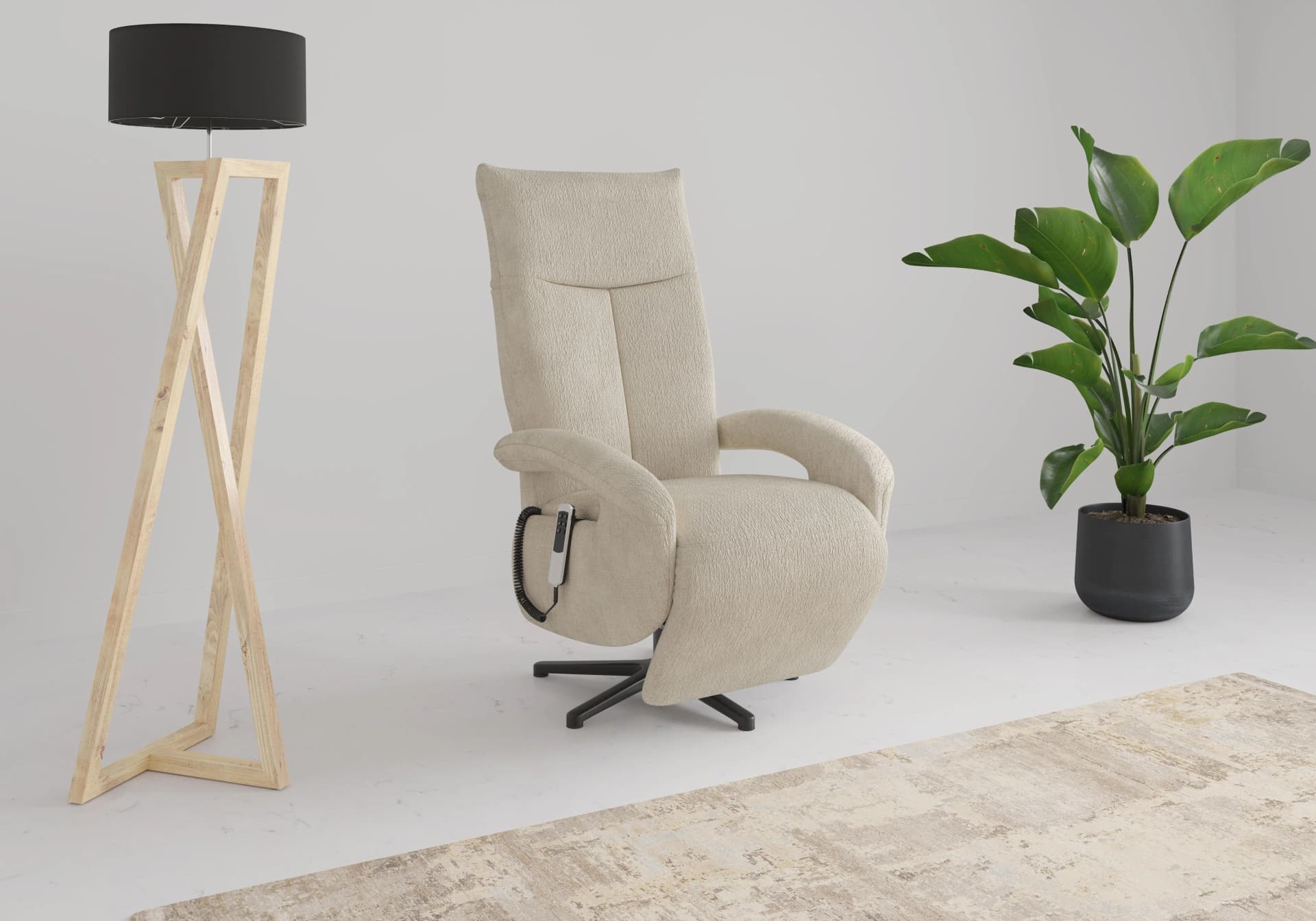 SIT & MORE TV-Sessel TV Dance Beige Elektrisch mit Akku