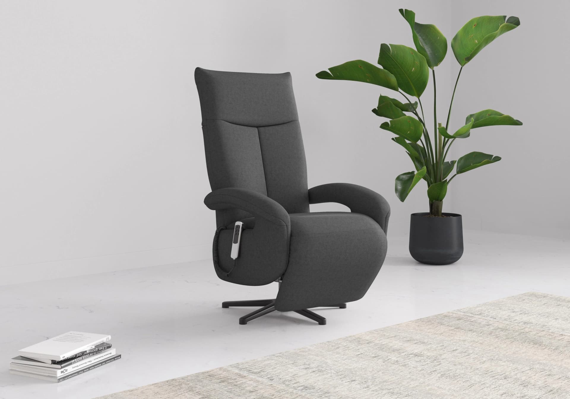 SIT & MORE TV Dance Sessel Elektrisch Grau mit Aufstehhilfe