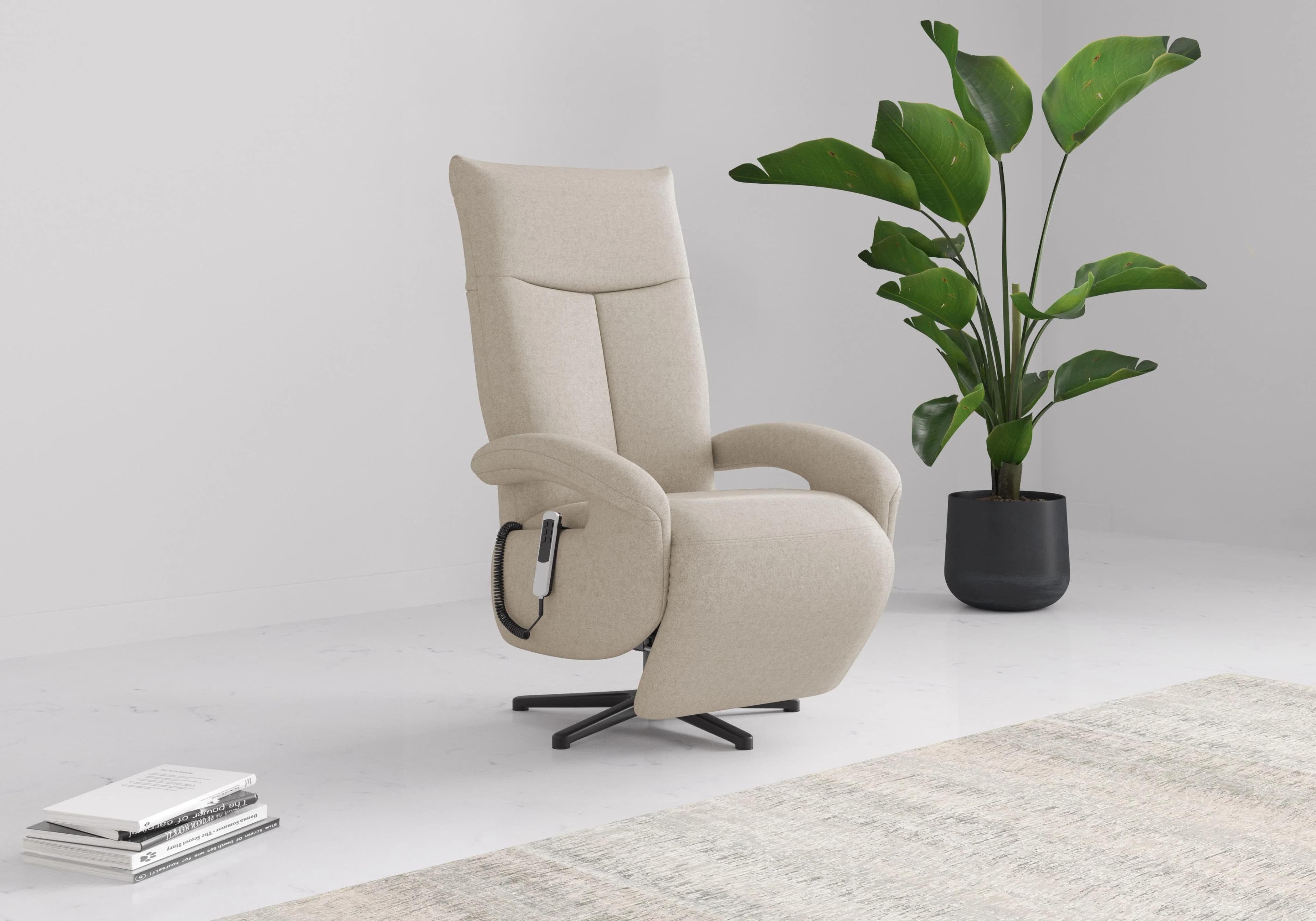 SIT & MORE TV Dance Sessel Elektrisch Creme mit Akku