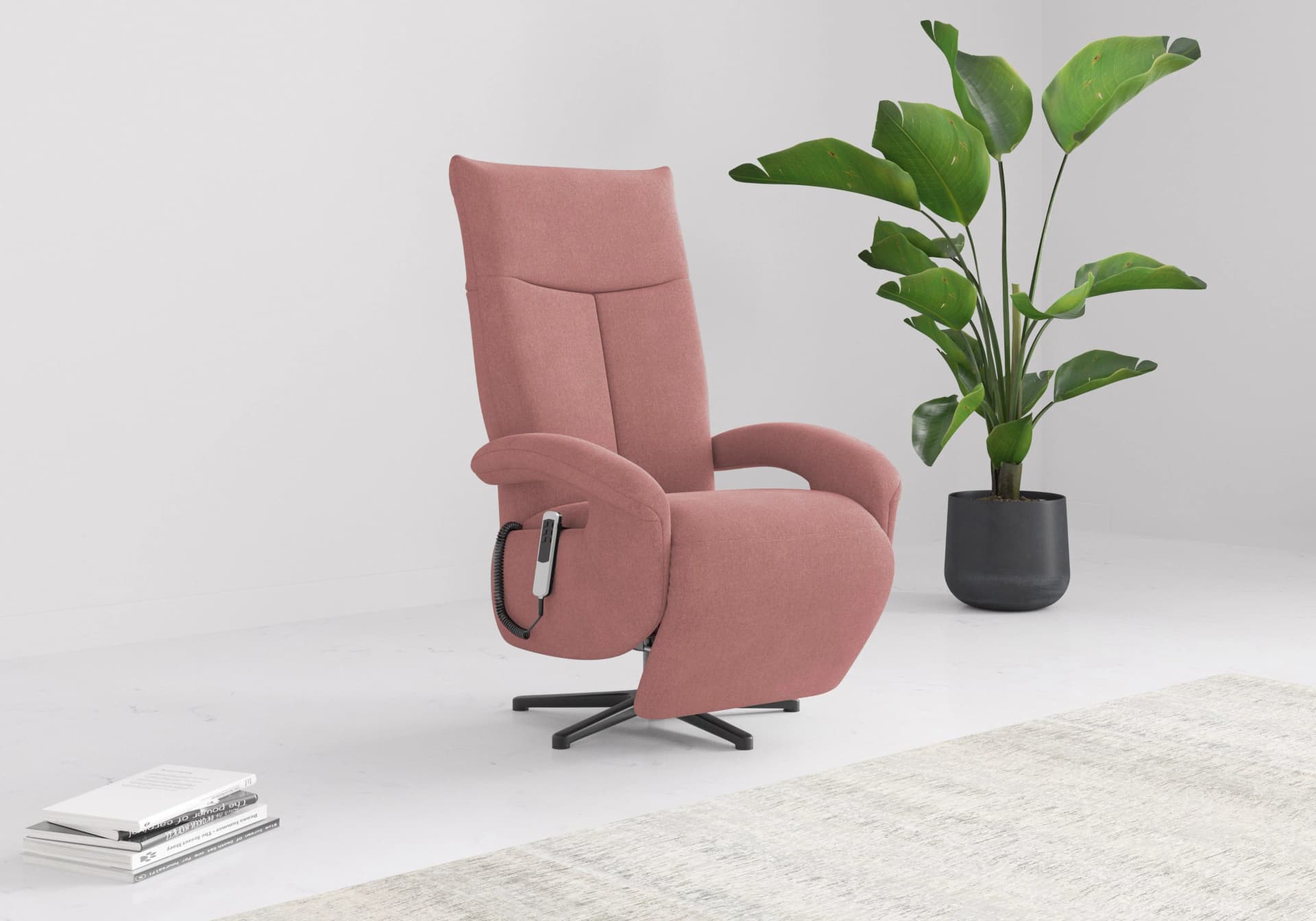 SIT & MORE TV-Sessel TV Dance Elektrisch Rosa mit Akku