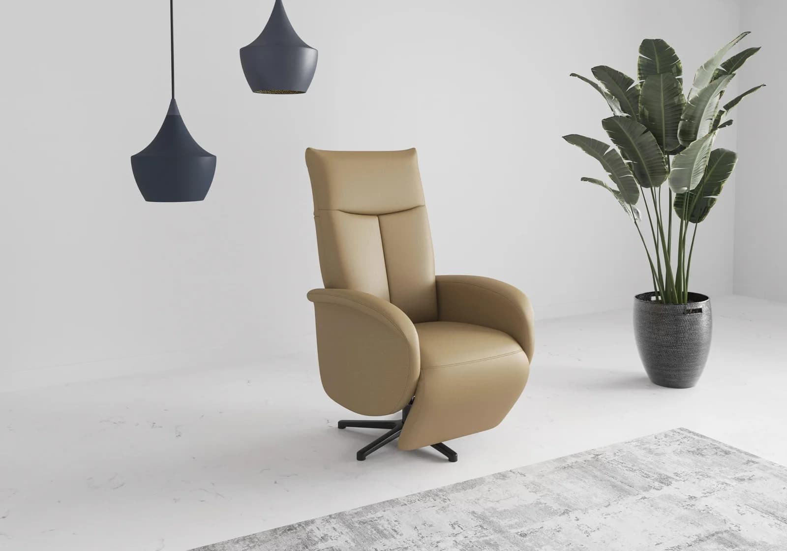 Sit & More TV-Sessel Zora Cappuccino mit Aufstehhilfe