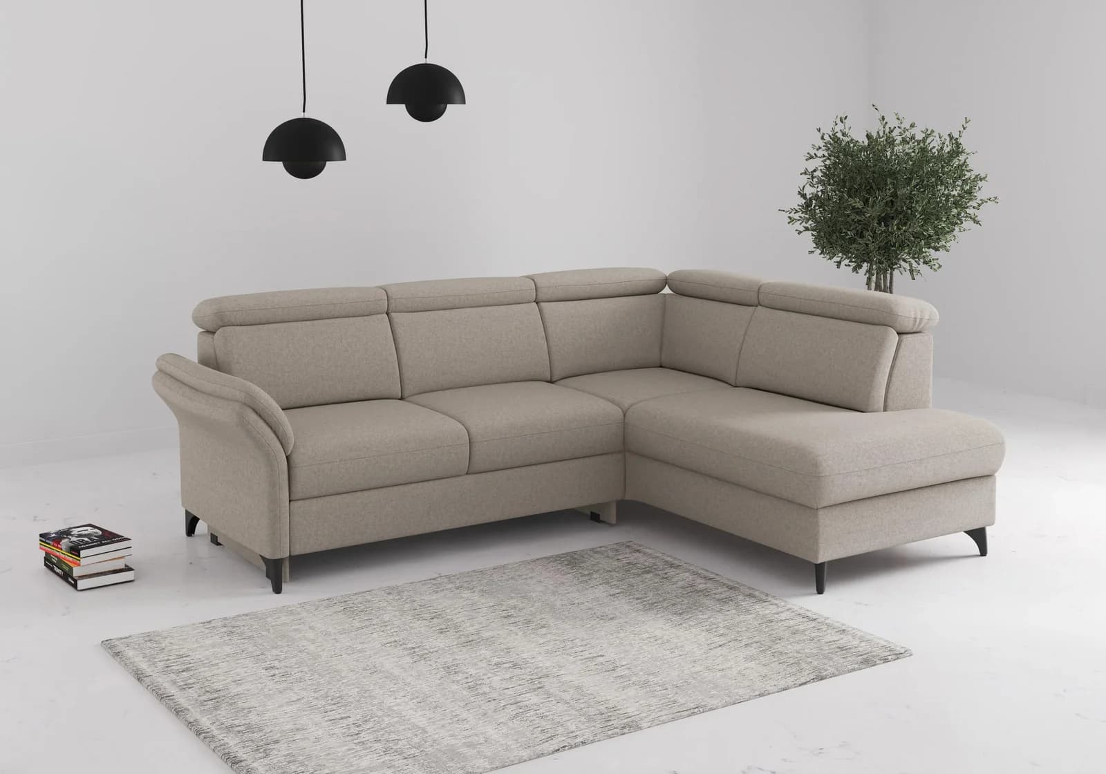 Ecksofa SIT & MORE Glendale L-Form Taupe