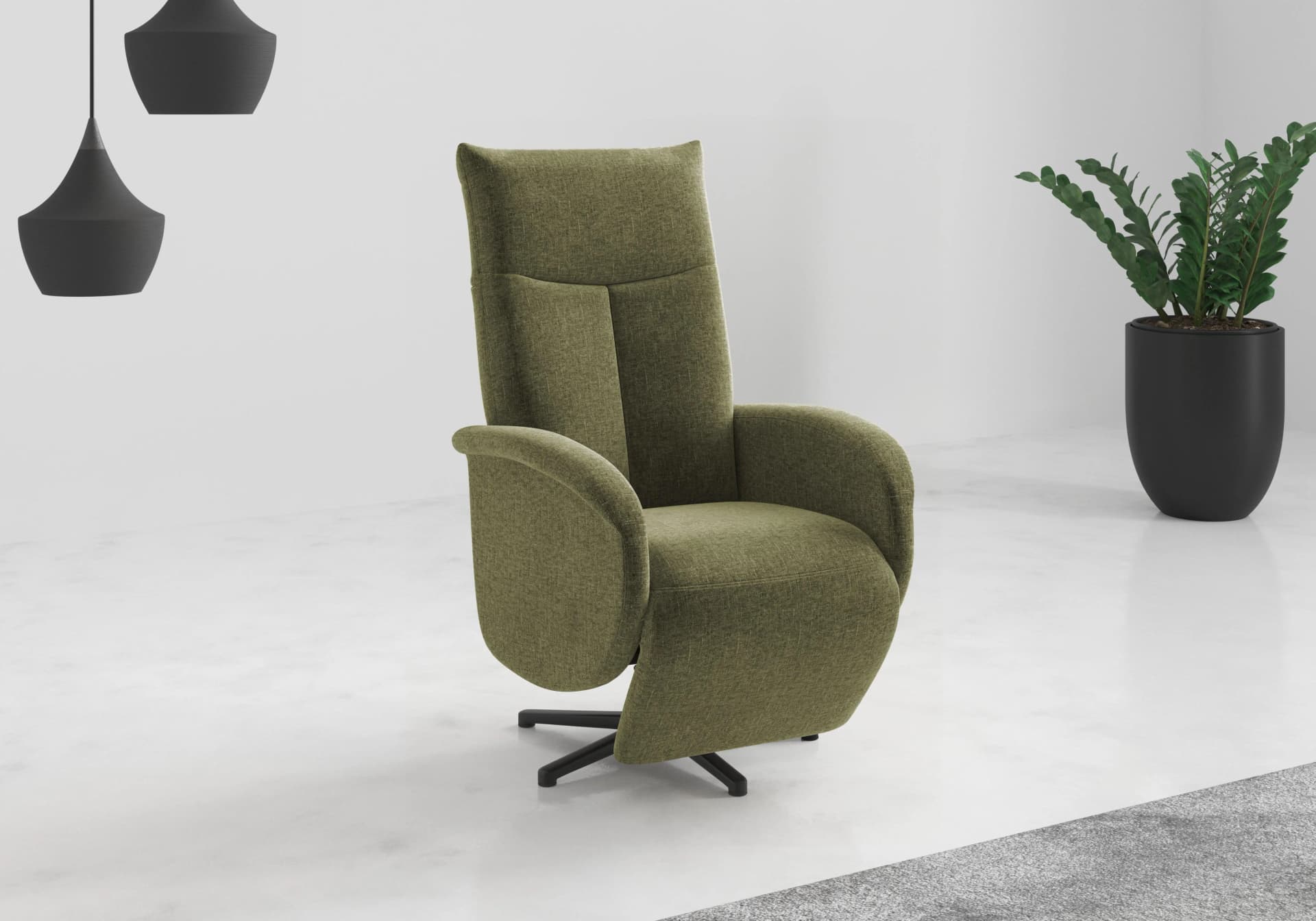 Sit & More TV-Sessel Glendale Hellgrün mit Aufstehhilfe