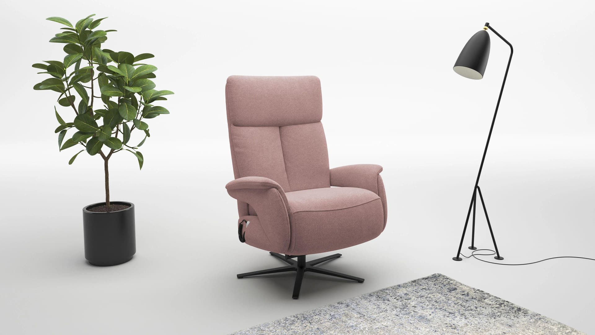 Sit & More TV-Sessel Triple Seven Xtra large Rosa Federkernpolsterung