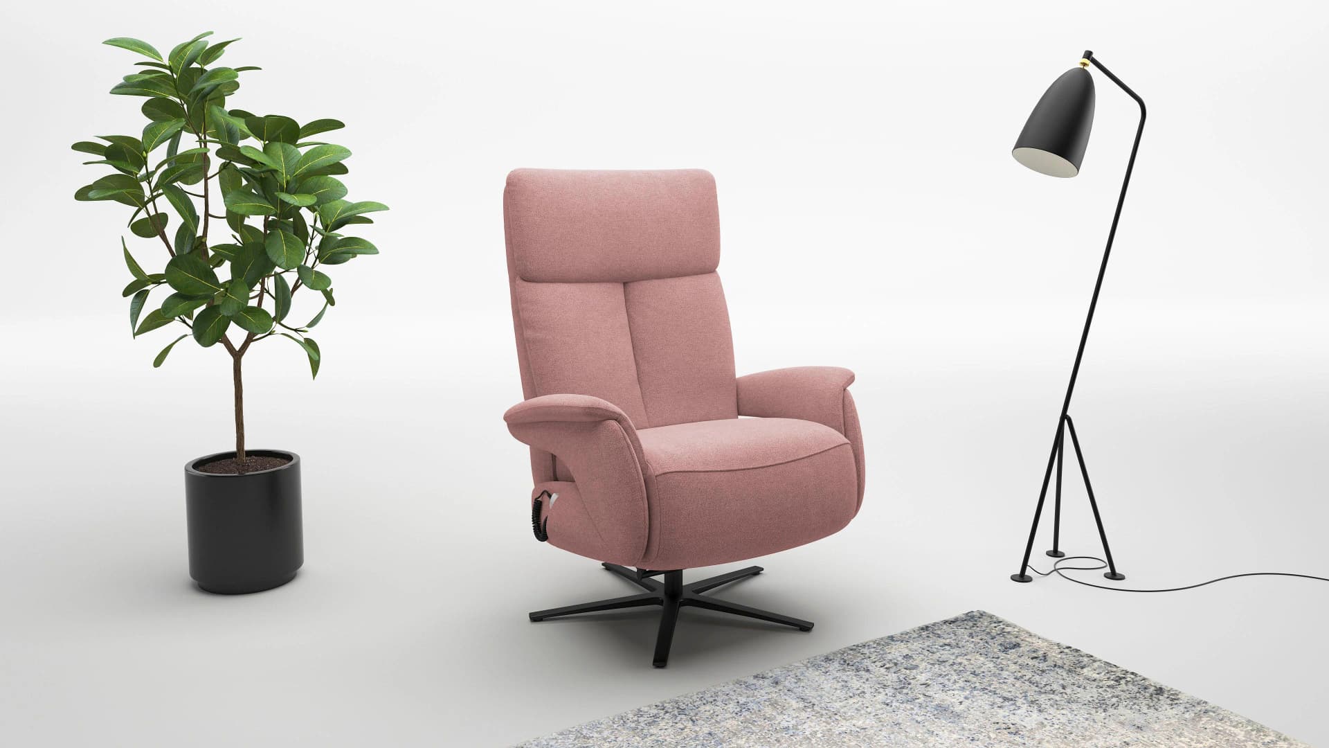 TV-Sessel Sit & More Triple Seven Xtra Large Rosa