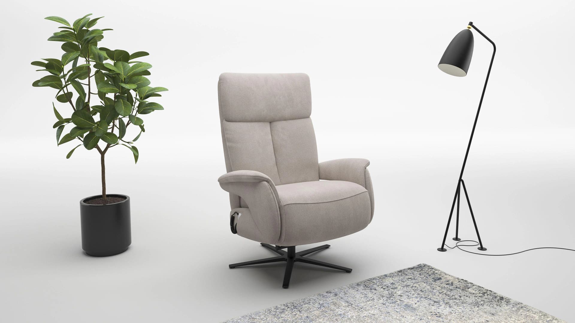 Sit & More TV-Sessel Triple Seven Xtra Large, bis 200kg belastbar, mit Herz-Waage Funktion, grau