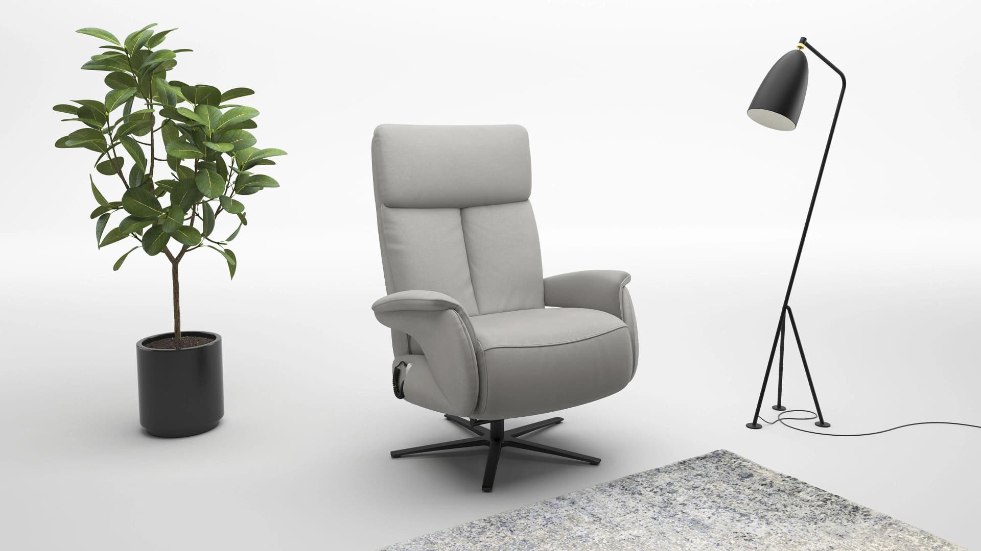 Sit & More TV-Sessel Triple Seven Xtra Large, bis 200kg belastbar, mit Herz-Waage-Funktion, grau