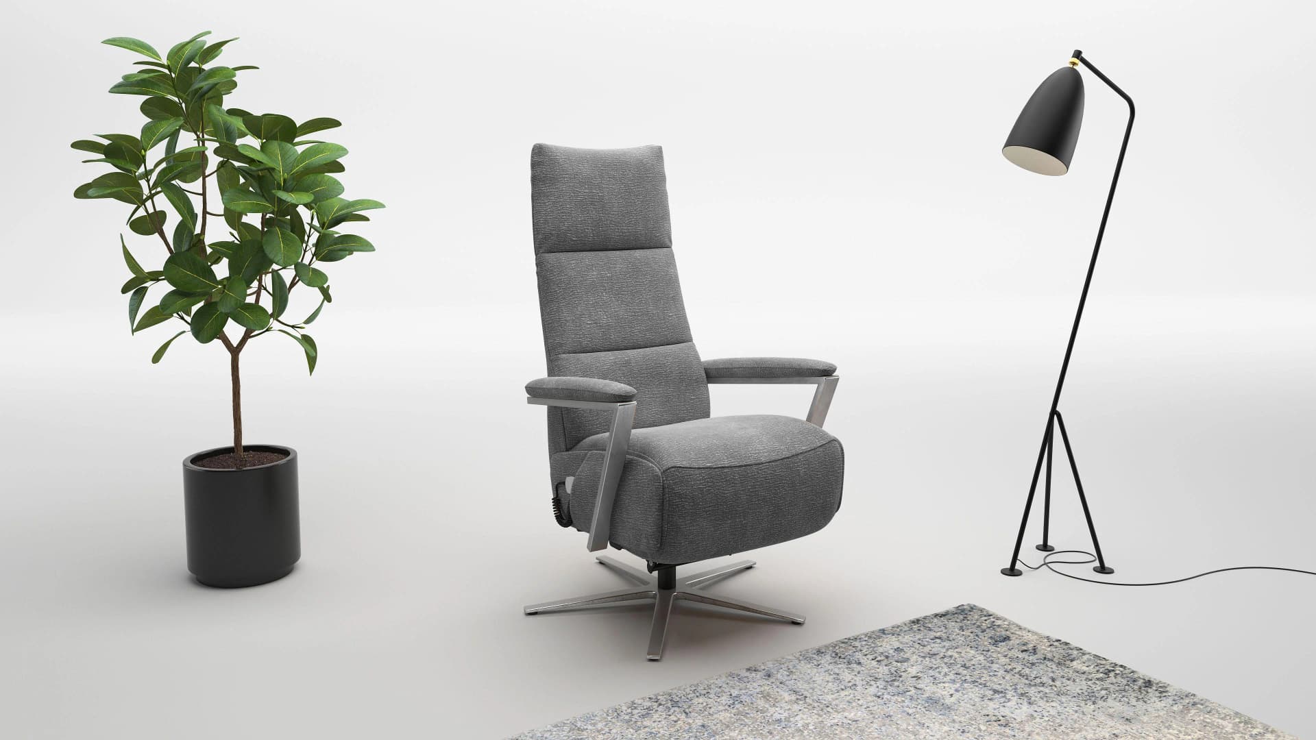 Sit & More TV-Sessel Vario Comfort 360-Grad-Drehfunktion Kopfteilverstellung