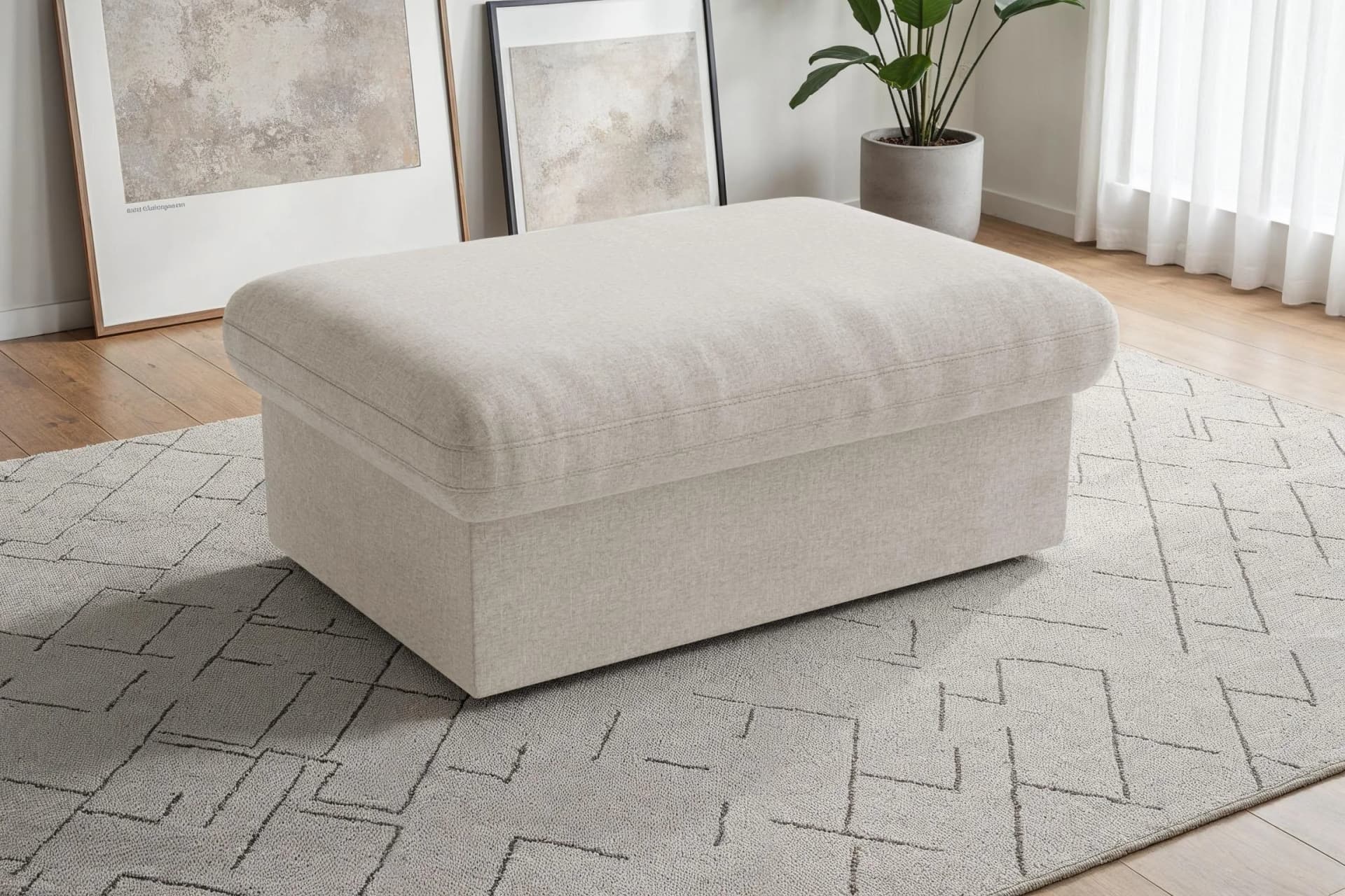 Polsterhocker Sit & More Moreno Creme 90 cm