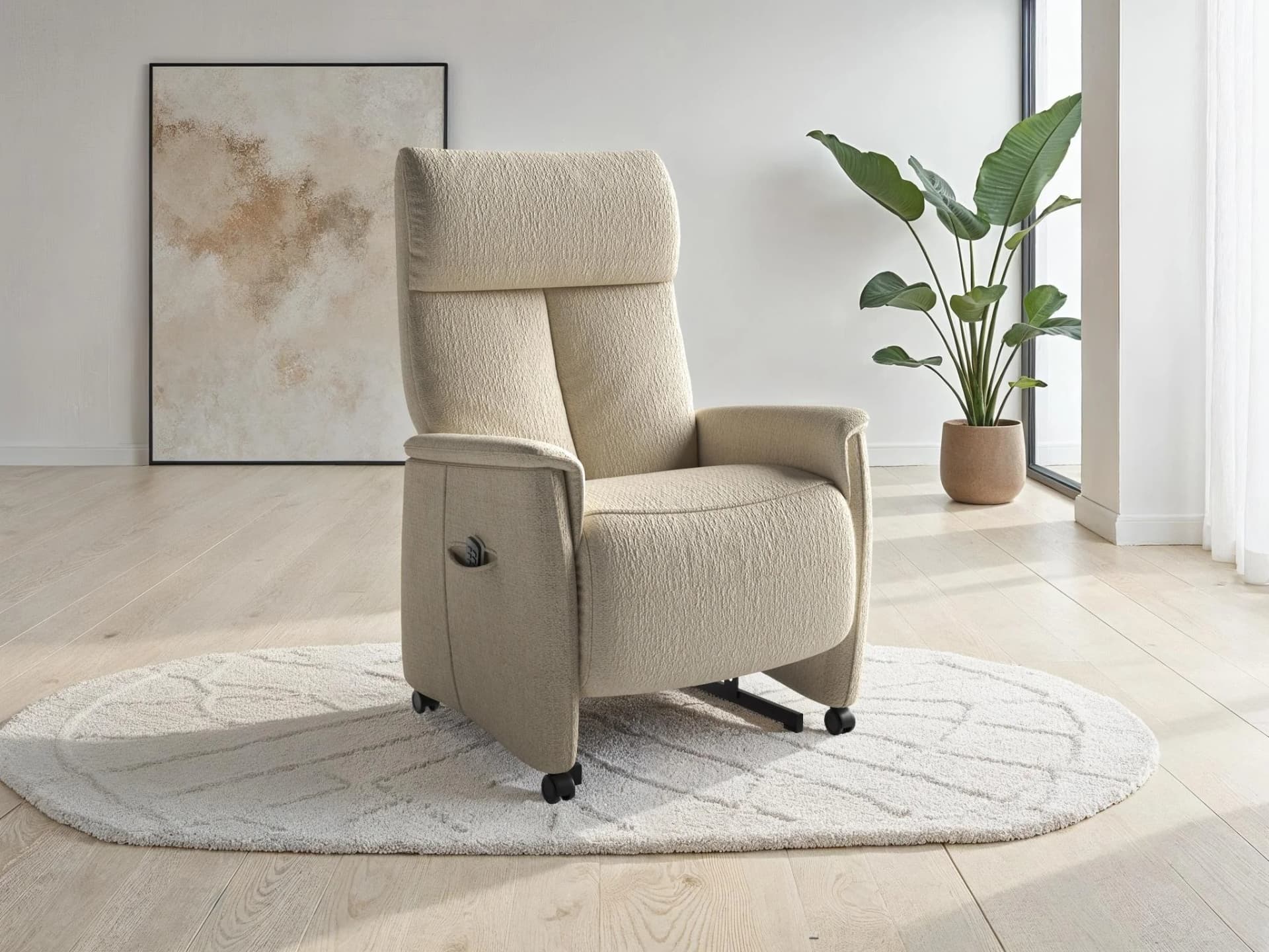 SIT & MORE TV-Sessel Cremona Comfort Plus sand mit Herz-Waage Funktion