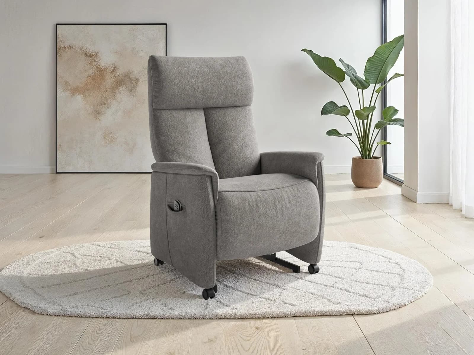 SIT & MORE TV-Sessel Cremona Comfort Plus grau mit Herz-Waage Funktion