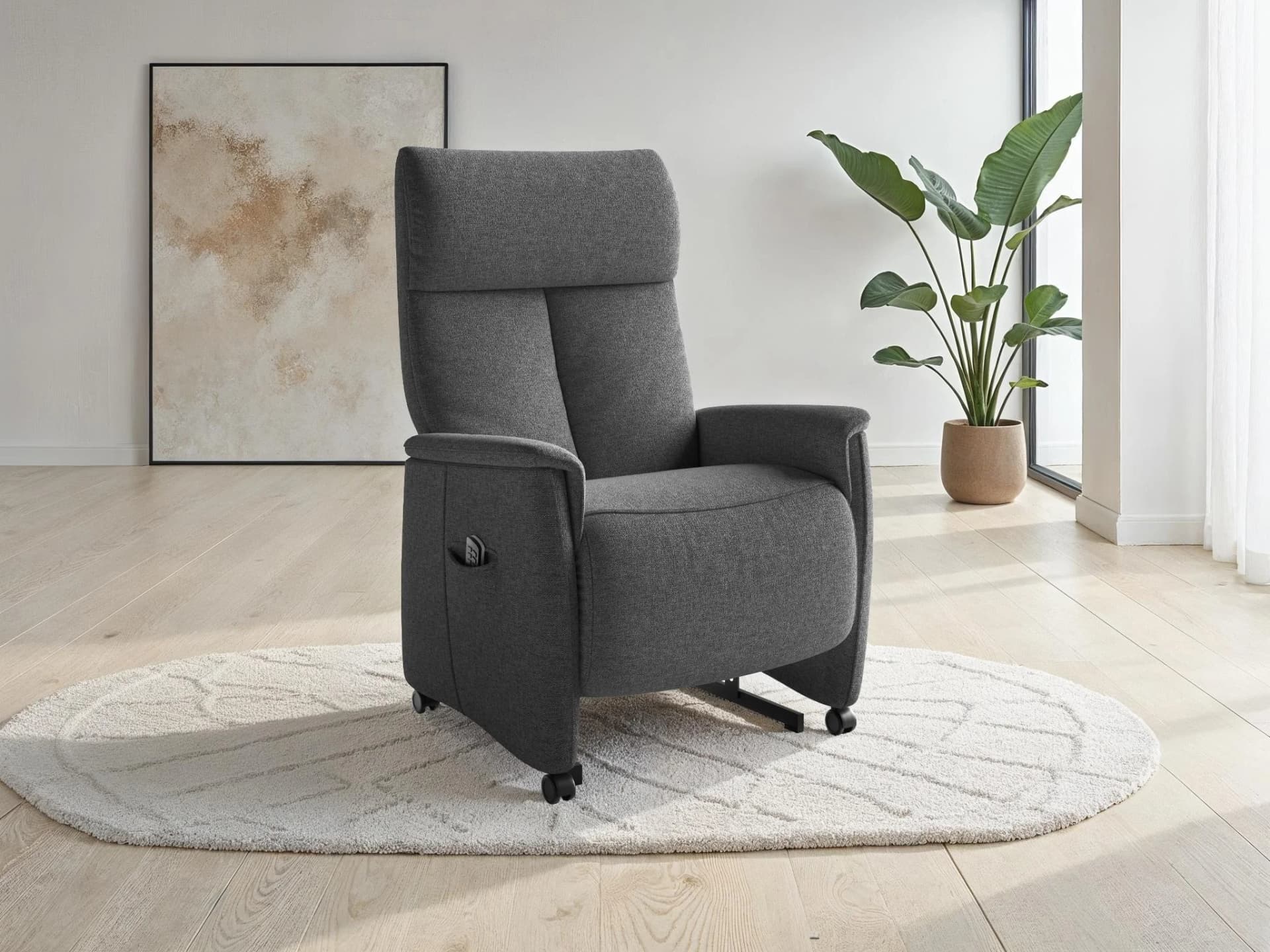 SIT & MORE TV-Sessel Cremona Comfort Plus Anthrazit Elektrisch Verstellbar