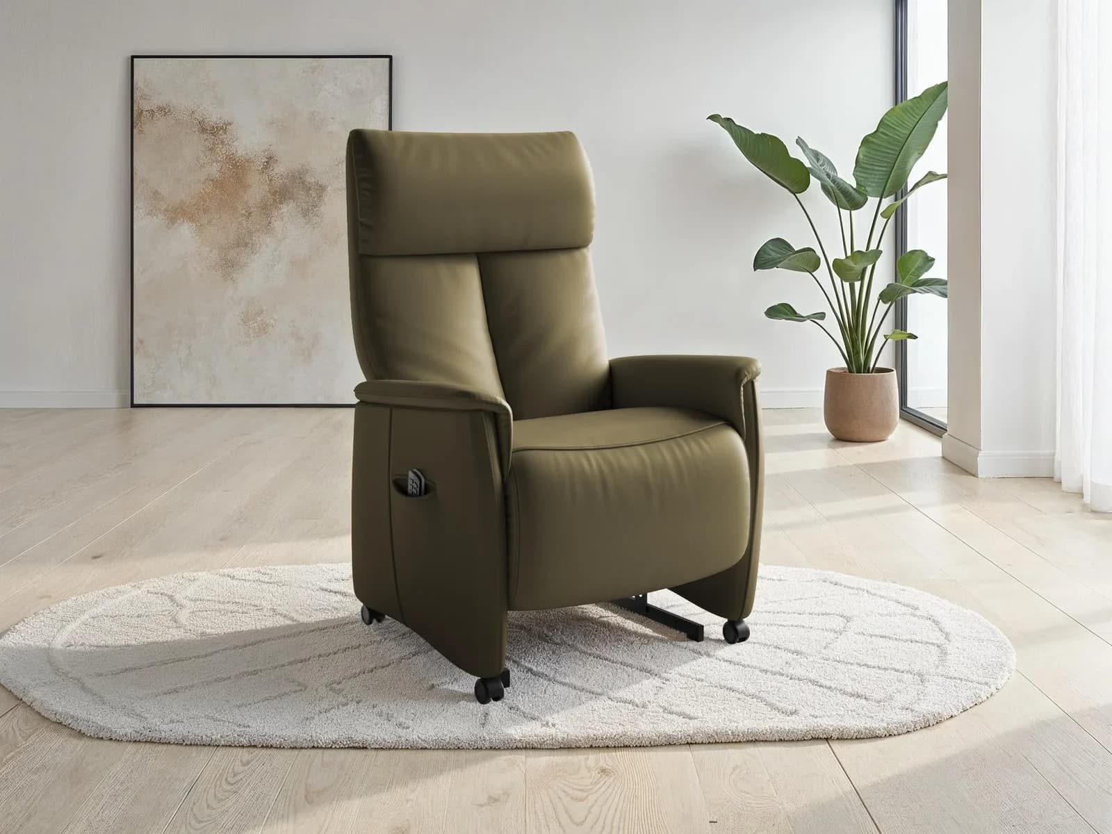 SIT & MORE TV-Sessel Cremona Comfort Plus Oliv Elektrisch Verstellbar