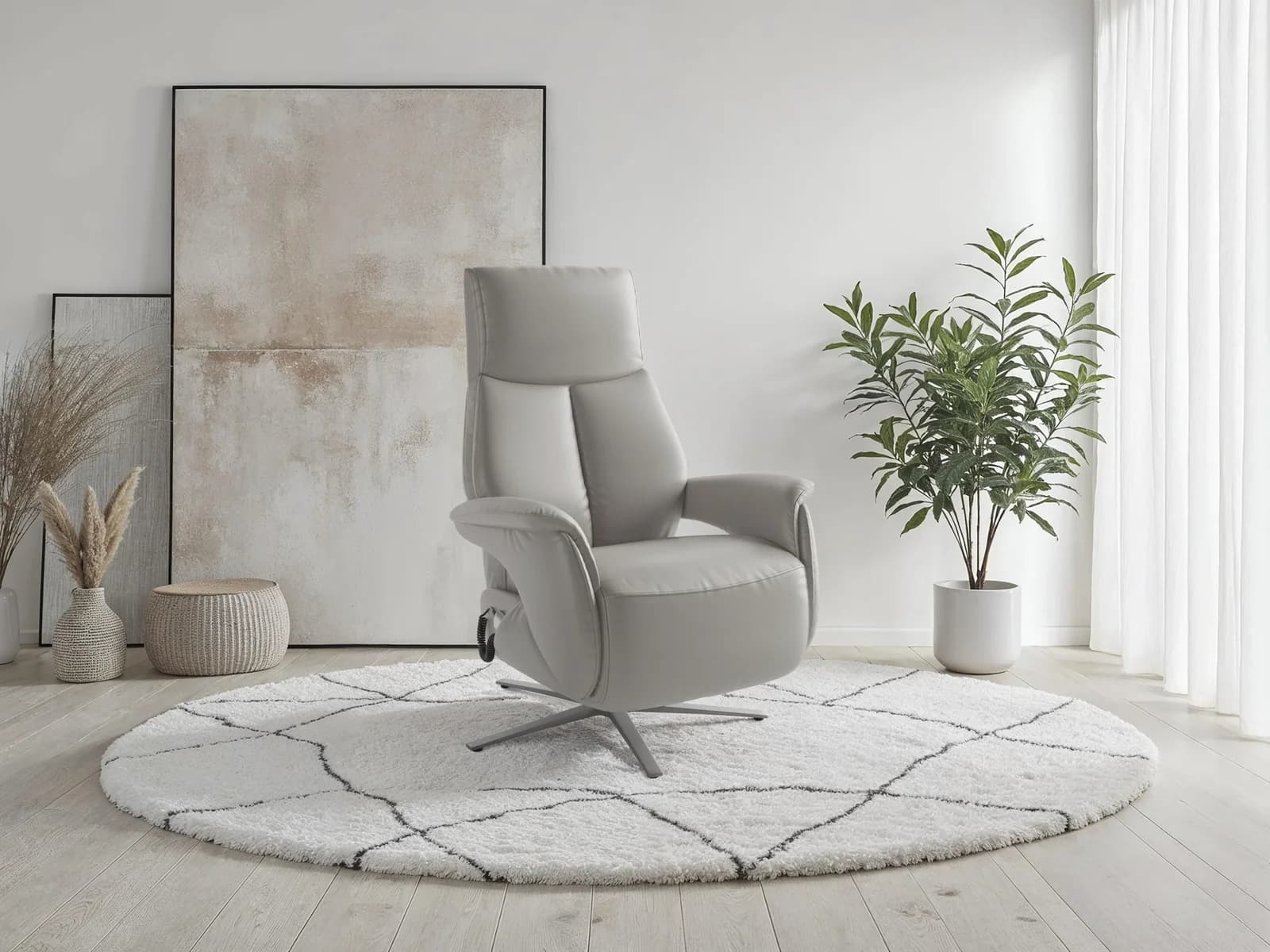 SIT & MORE TV Lazy Sessel Elektrisch Verstellbar Grau