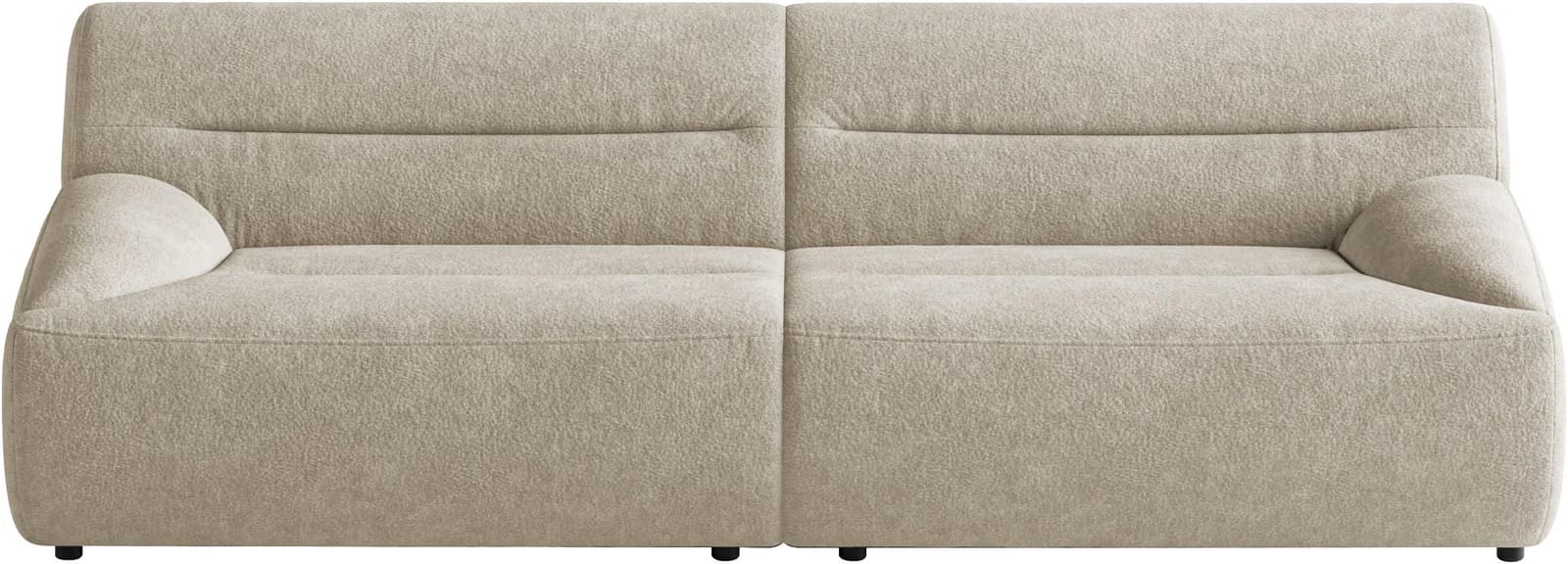 SIT & MORE Big-Sofa Scrabble Beige Silber Modernes Design