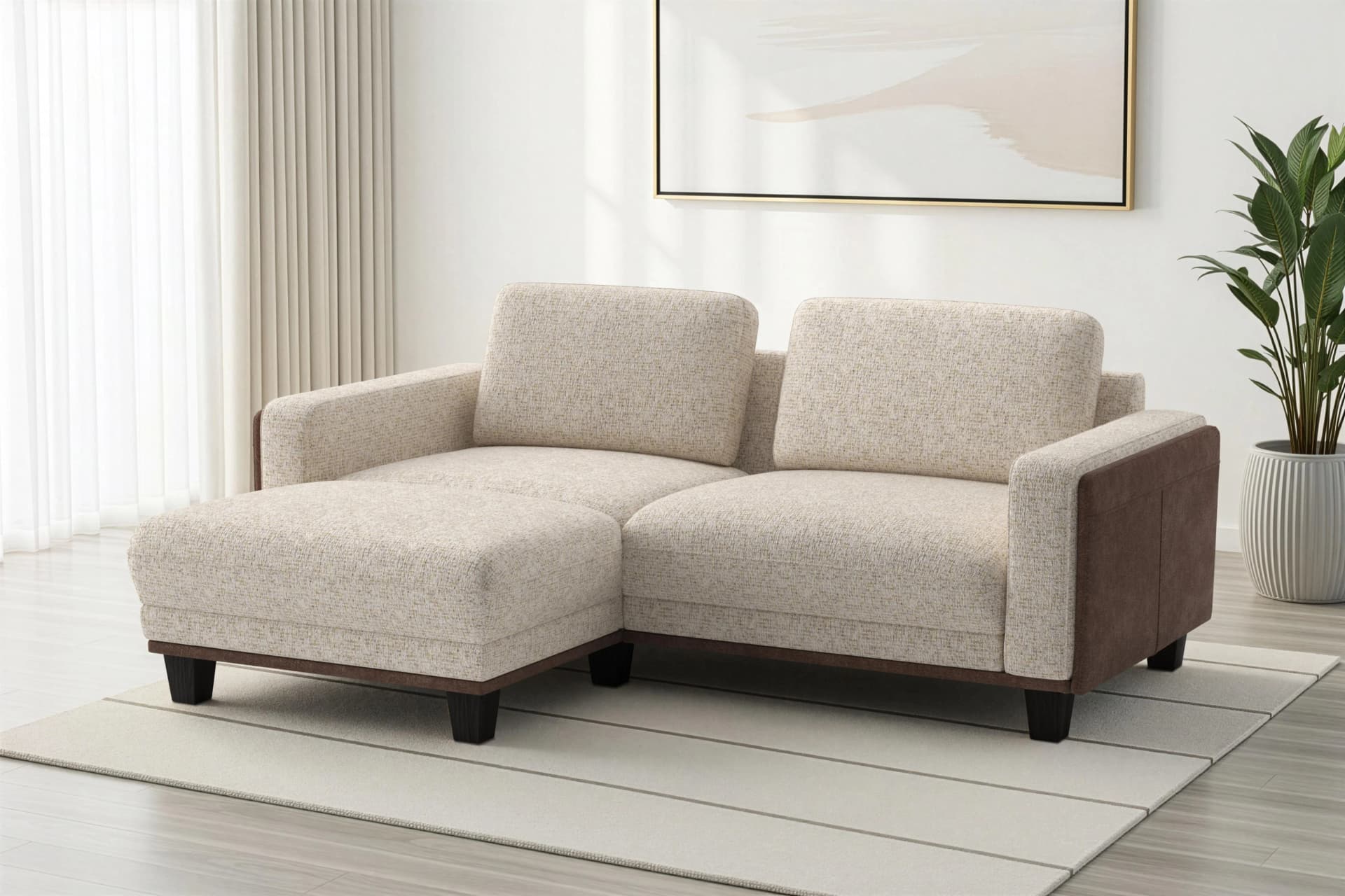 SIT & MORE Ecksofa Concept Beige Recamiere links Modern