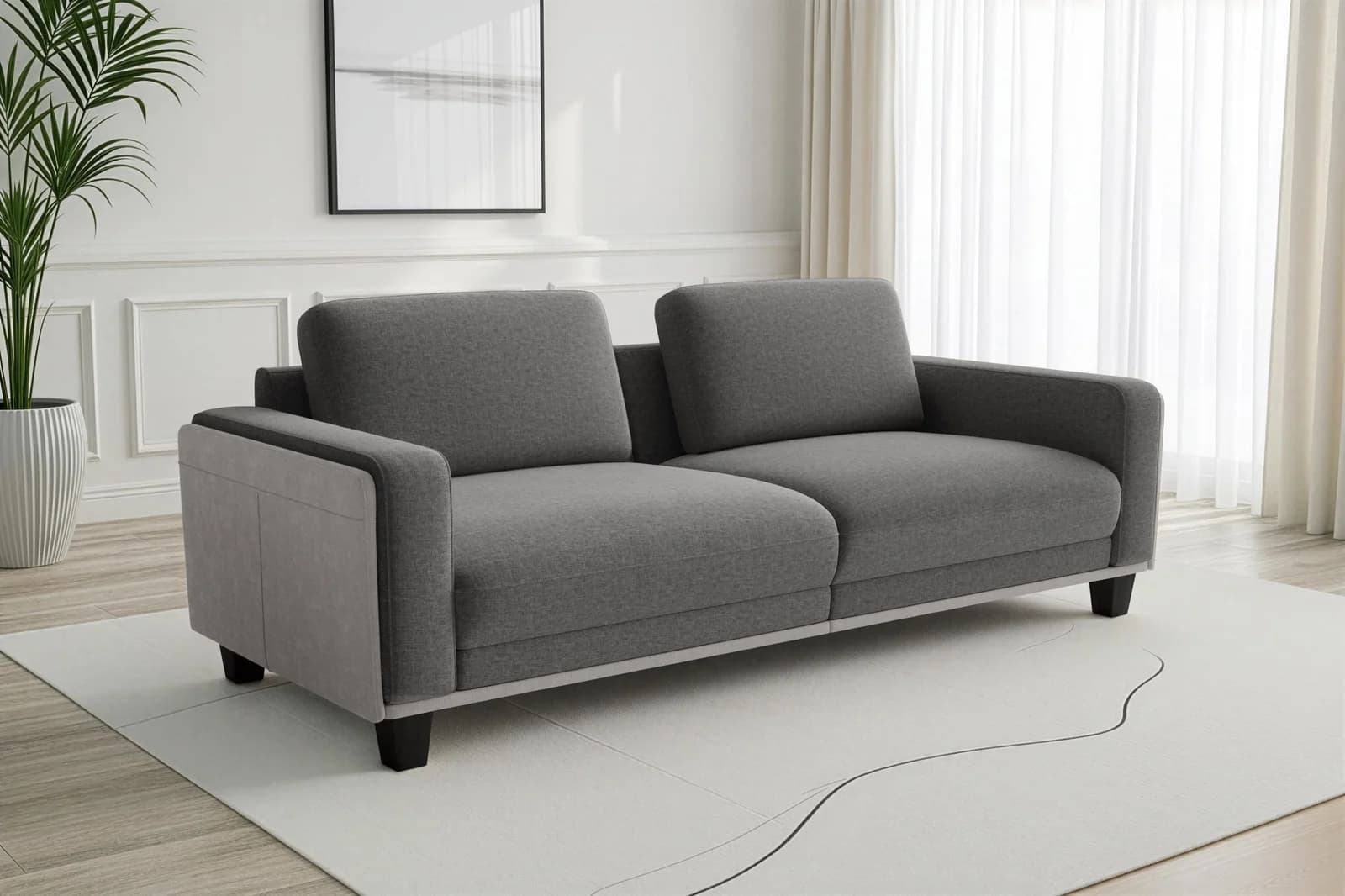 SIT & MORE Big-Sofa Concept Anthrazit Modernes 3-Sitzer Sofa