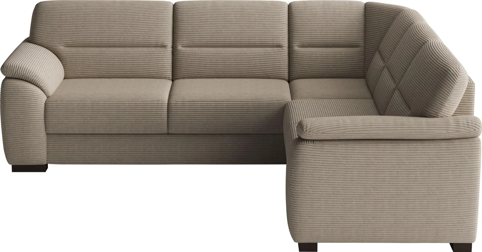 SIT & MORE Ecksofa Montego Taupe Breitcord