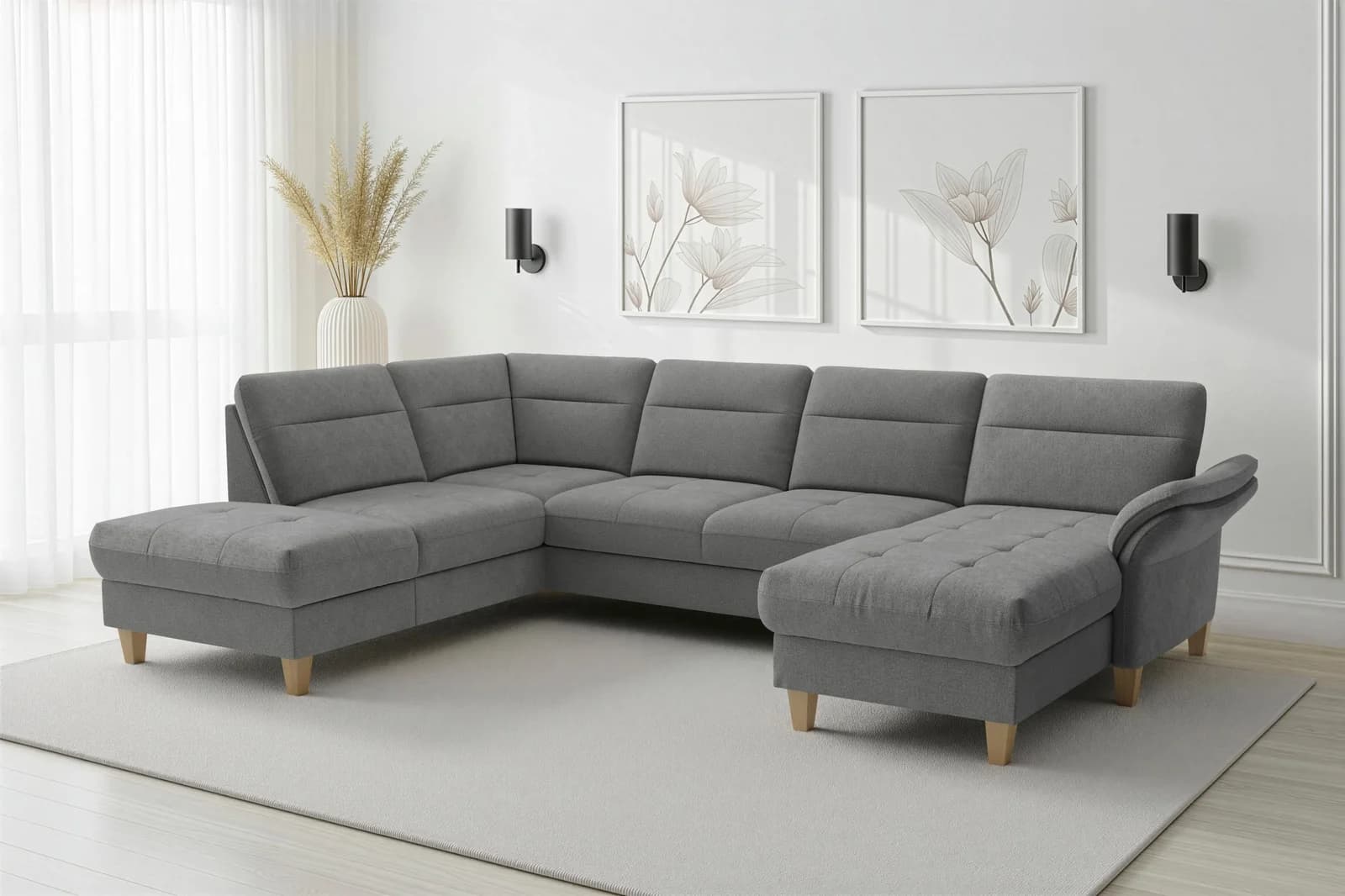SIT & MORE Wohnlandschaft Pamela mit Recamiere und Bettkasten