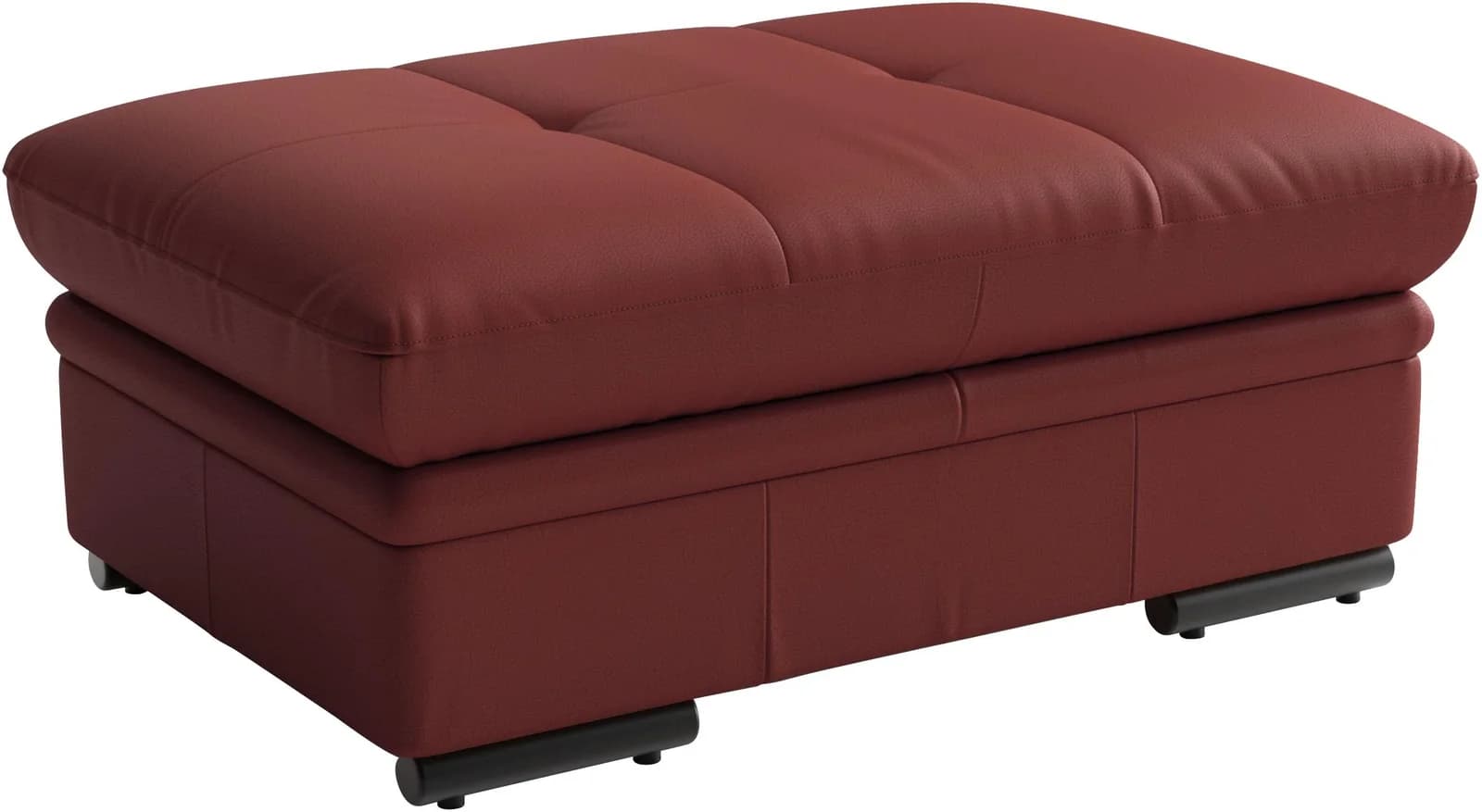 SIT & MORE Polsterhocker Viola mit Stauraum NaturLEDER® Merlot