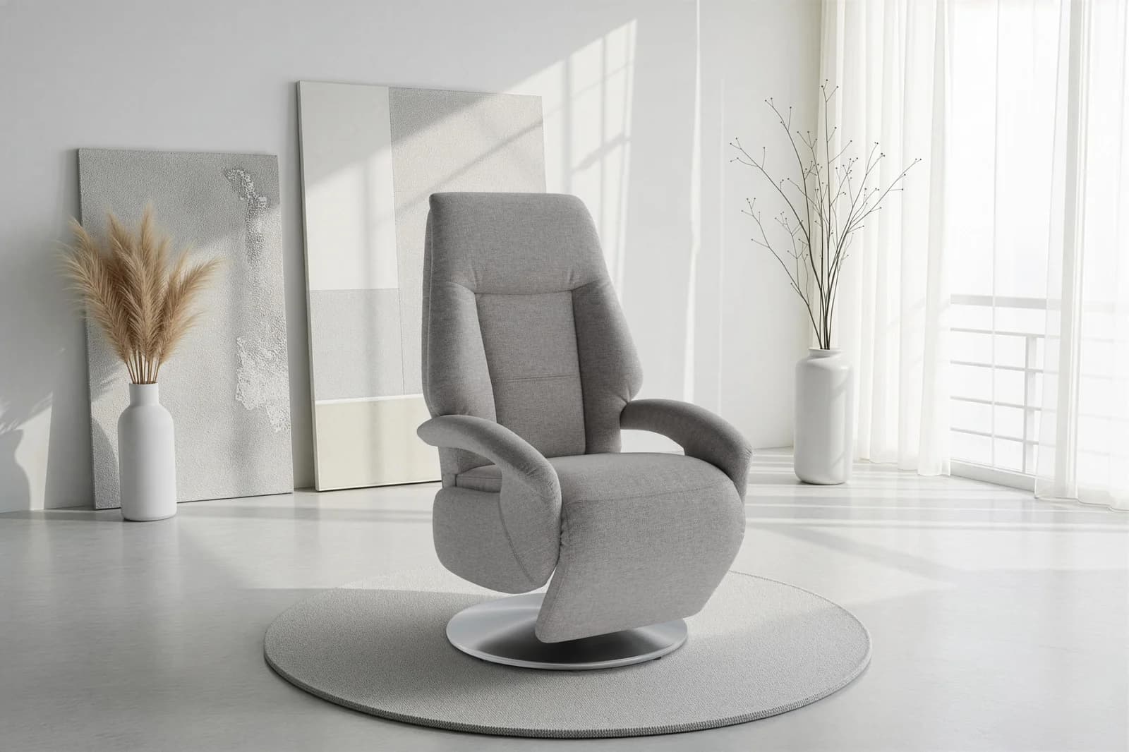 SIT & MORE TV-Sessel Enjoy grau mit elektrischer Verstellfunktion