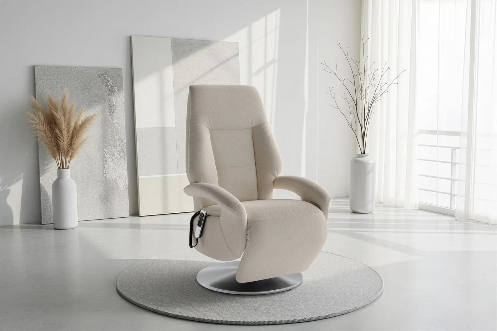 SIT & MORE TV-Sessel Enjoy Creme Elektrisch Verstellbar