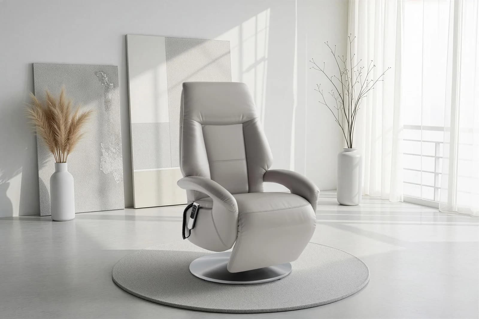 SIT & MORE TV-Sessel Enjoy light grau elektrisch verstellbar