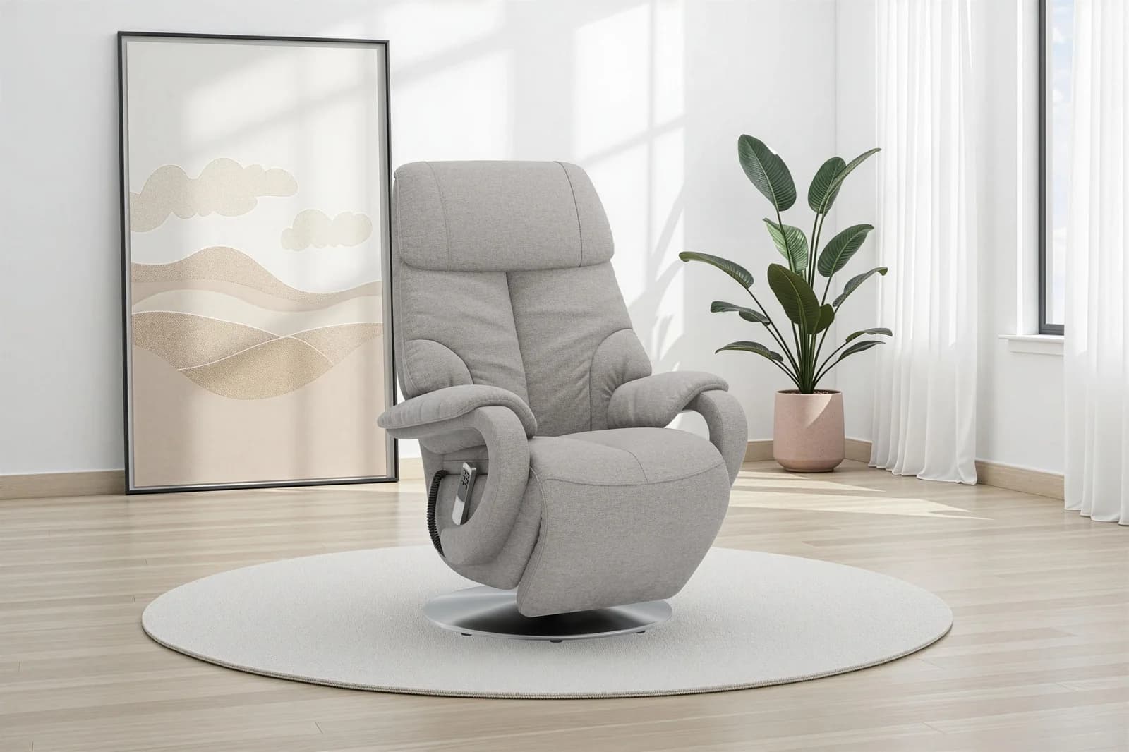 SIT & MORE TV-Sessel Invito Grau mit Aufstehhilfe