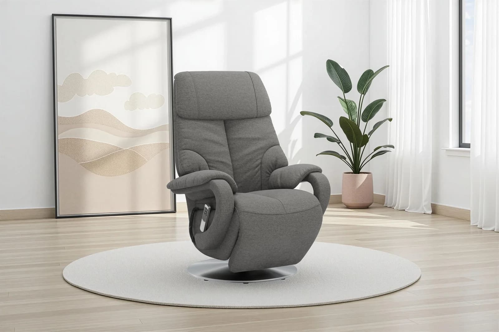 SIT & MORE TV-Sessel Invito anthrazit mit Aufstehhilfe