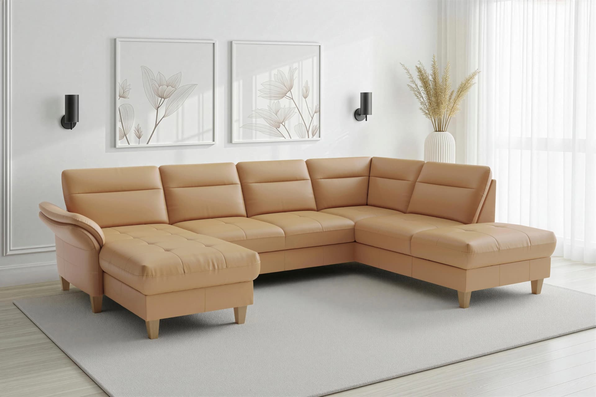 SIT & MORE Wohnlandschaft Pamela 7-Sitzer mit Ottomane