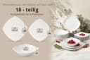 KONSIMO® Tafelservice CARLINA 18-tlg. Weiß Porzellan Quadratisch Bild 5
