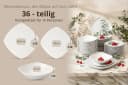 KONSIMO® Tafelservice CARLINA 36-tlg. Weiß Porzellan quadratisch Bild 5