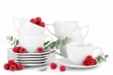 KONSIMO Kaffeeservice CARLINA 12-tlg. Weiß Porzellan quadratisch Bild 1