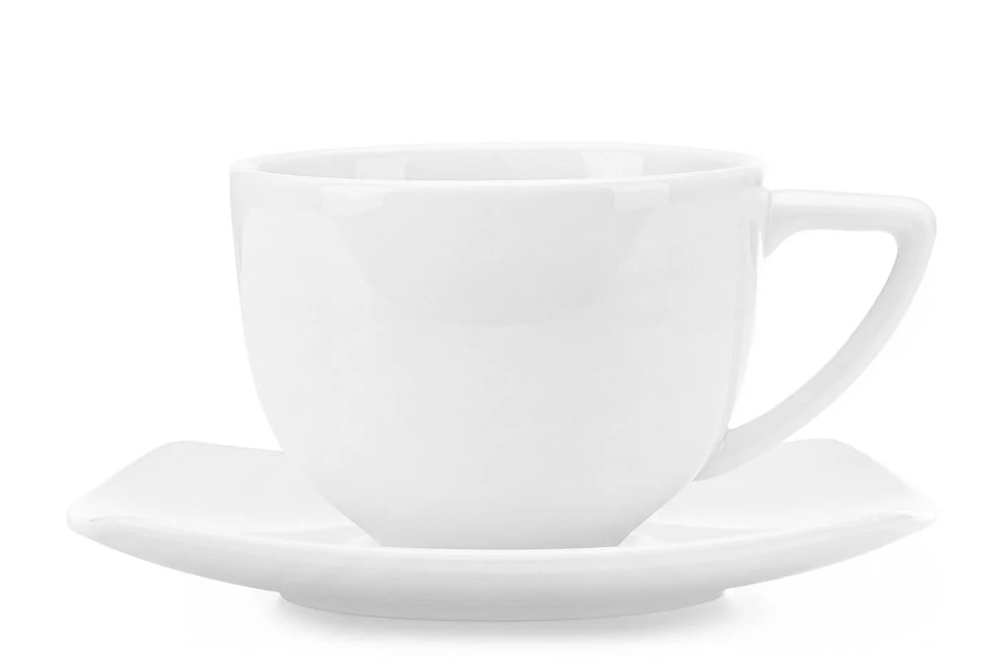KONSIMO Kaffeeservice CARLINA 12-tlg. Weiß Porzellan quadratisch - Bild 4