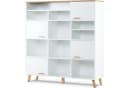 KONSIMO® Bücherregal FRISK 8 Böden 4 Türen Skandinavisch Bild 2