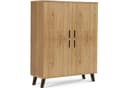 KONSIMO Highboard FRISK Türkommode 4 Türen 6 Böden Eiche Natur Skandinavisch Bild 2