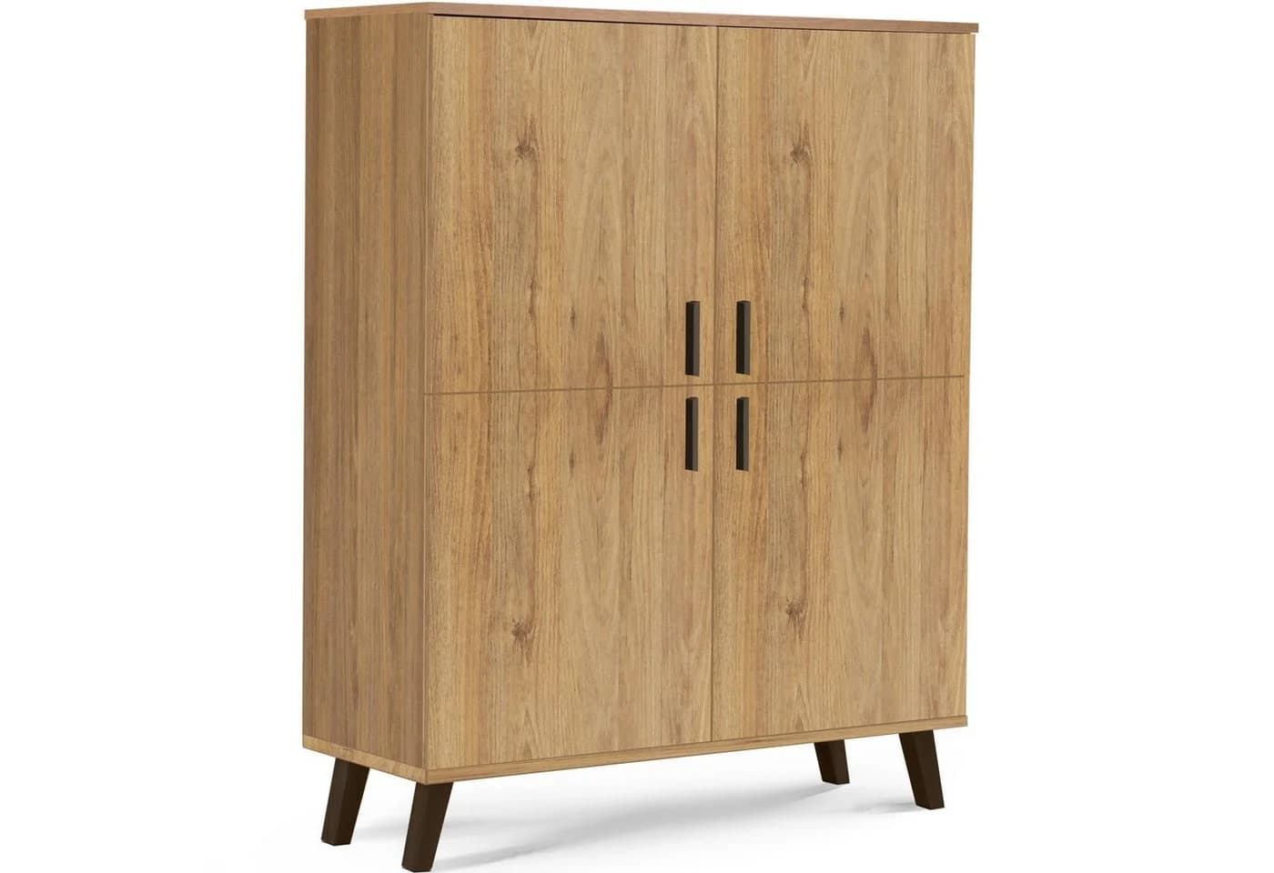 KONSIMO Highboard FRISK Türkommode 4 Türen 6 Böden Eiche Natur Skandinavisch - Bild 2