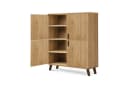KONSIMO Highboard FRISK Türkommode 4 Türen 6 Böden Eiche Natur Skandinavisch Bild 5