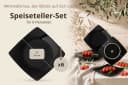 KONSIMO Teller-Set EPIRI 6-tlg. Schwarz Keramik Quadratisch Bild 5