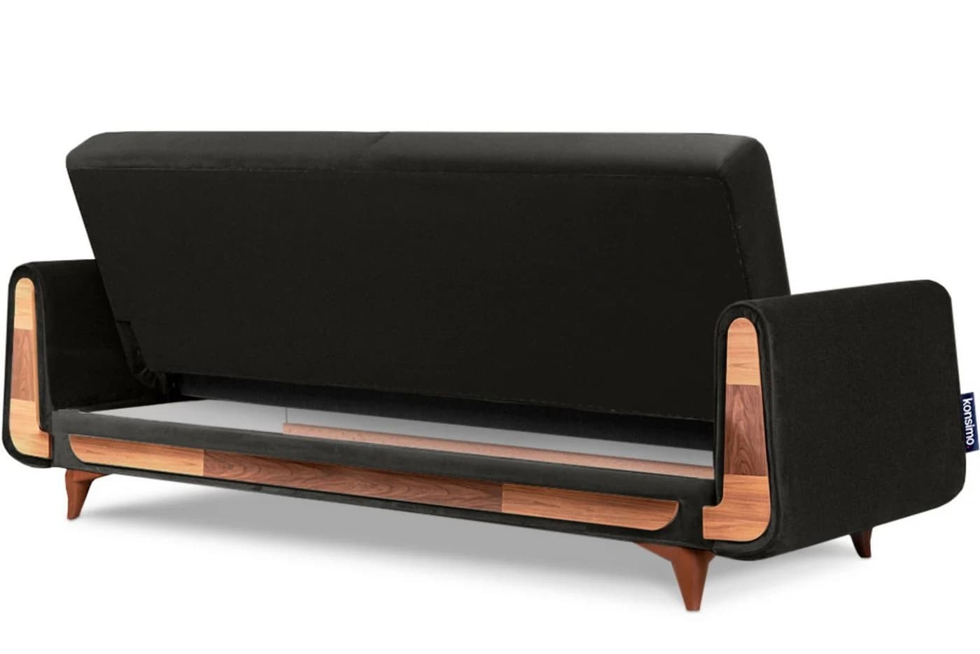 KONSIMO GUSTAVO 3-Sitzer Sofa mit Schlaffunktion und Bettkasten Anthrazit - Bild 5