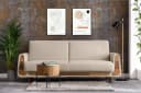 KONSIMO GUSTAVO 3-Sitzer Sofa Beige Schlaffunktion Bettkasten Bild 1