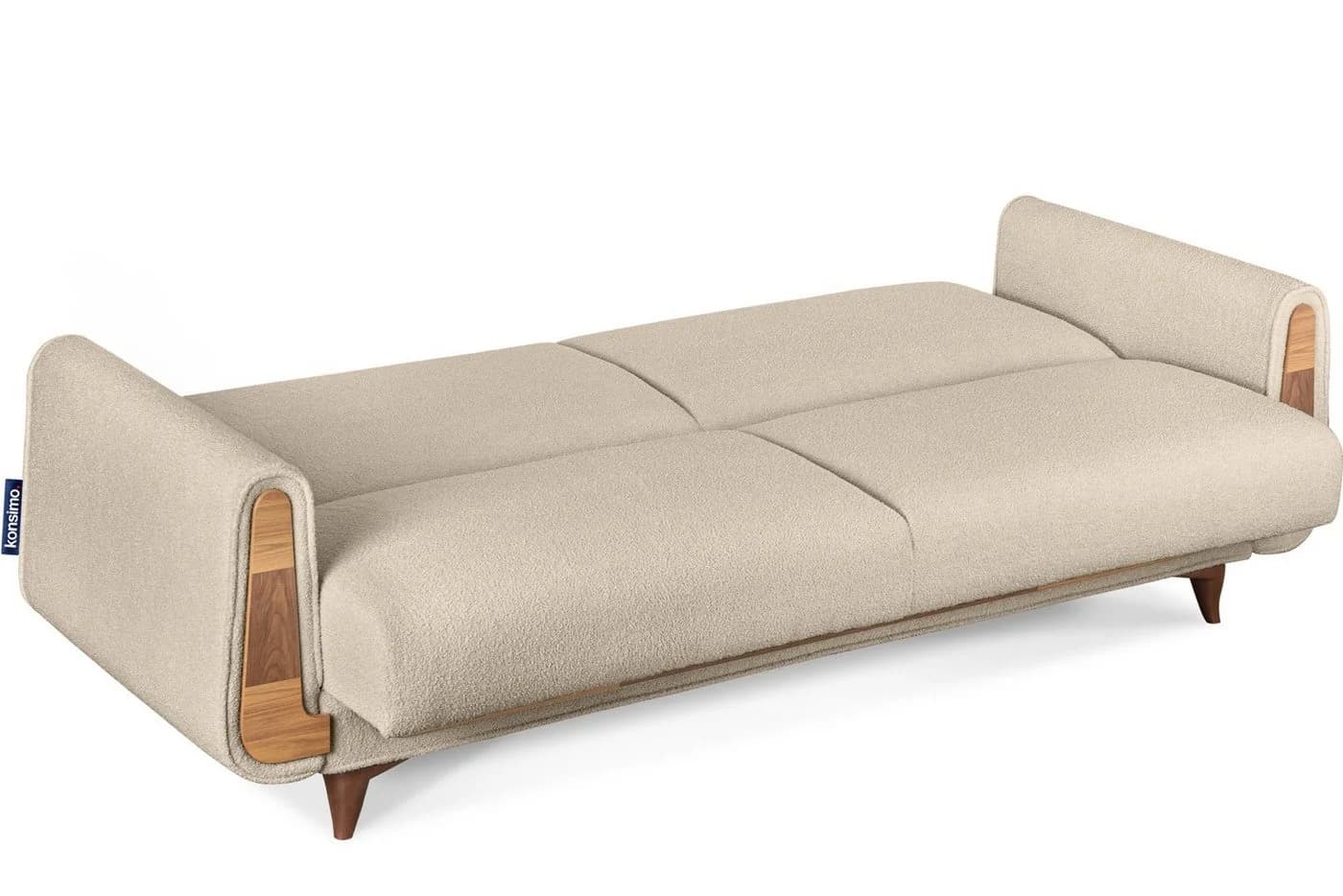 KONSIMO GUSTAVO 3-Sitzer Sofa Beige Schlaffunktion Bettkasten - Bild 5