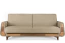 KONSIMO 3-Sitzer Sofa GUSTAVO Beige/Braun mit Schlaffunktion & Bettkasten Bild 4