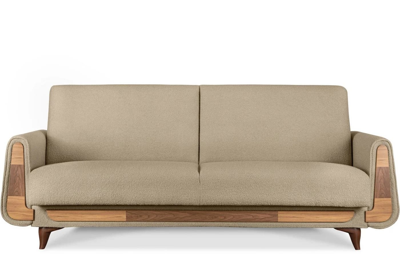 KONSIMO 3-Sitzer Sofa GUSTAVO Beige/Braun mit Schlaffunktion & Bettkasten - Bild 4